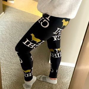 Goldsheep Size Small I sheep love heart Chi leggings Barre Yoga Pilates